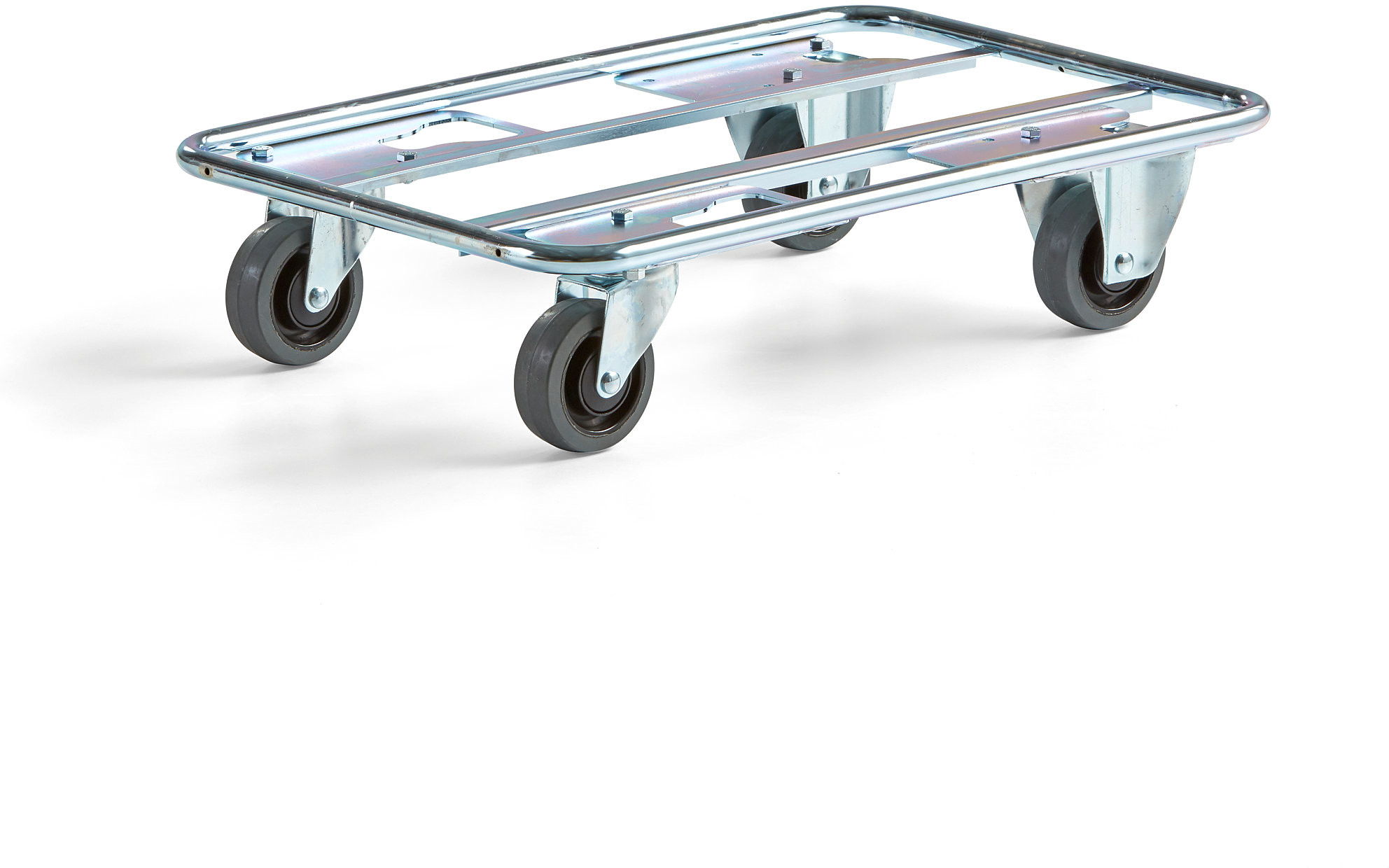 AJ Produkty Wózek, metalowy, 600x400 mm, 2 koła samonastawne, 2 koła stałe