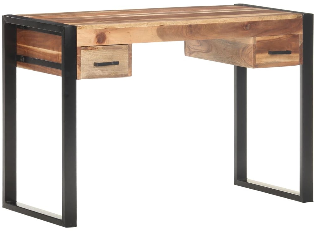 vidaXL Biurko, 110x50x76 cm, drewno stylizowane na sheesham vidaXL