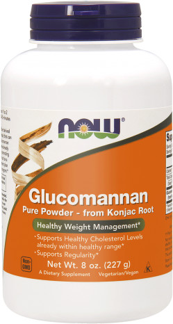 Now Foods Sklep GLUCOMANNAN PURE POWDER ZDROWE KONTROLOWANIE WAGI CIAŁA* 227 G