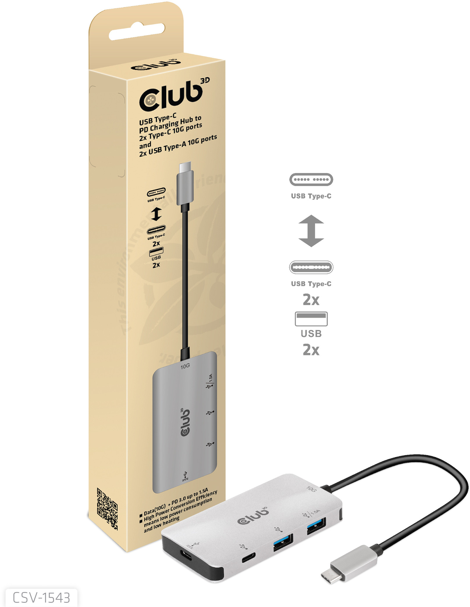 Hub Club3D CSV-1543