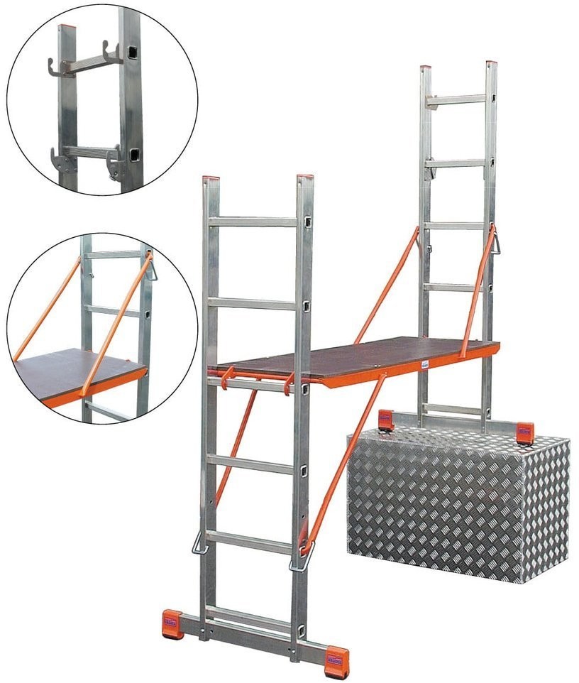 Krause 996 99675140 Podest roboczy drabina rusztowanie MONTO 2x6 wysokość robocza 3,00m) 75140-uniw