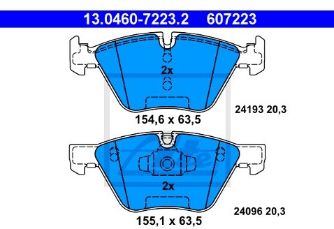 ATE Klocki hamulcowe - komplet 13.0460-7223.2