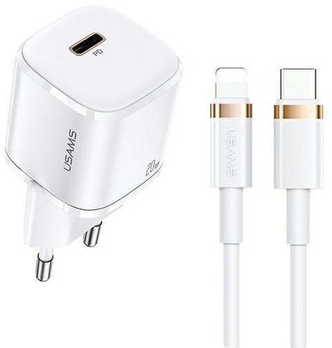 Usams Ładowarka 20W do iPhone 12/Pro/Max + kabel