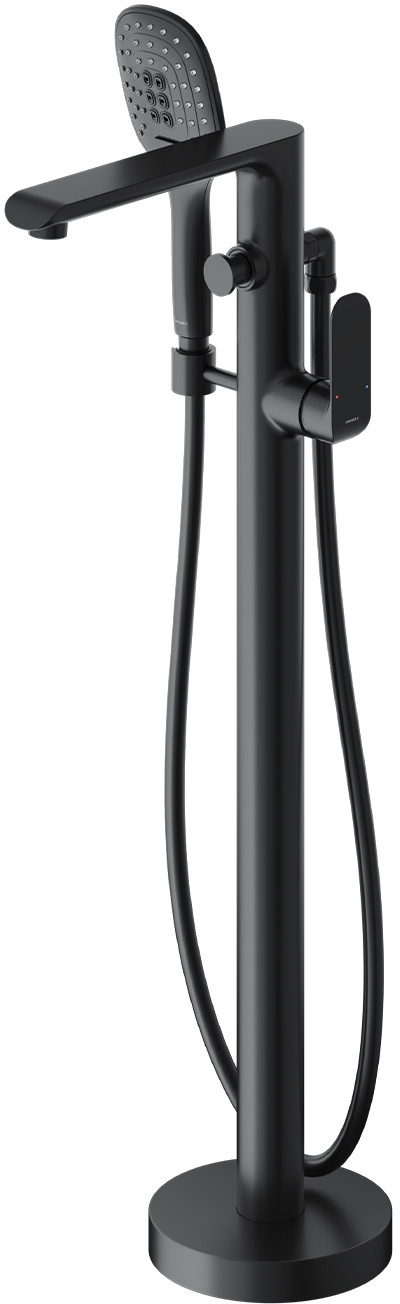 Omnires SACRAMENTO Bateria wannowa wolnostojąca Czarny Mat SC2333XBL