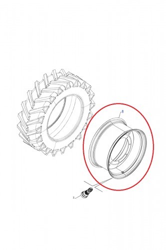 NEW HOLLAND CASE Felga biała CNH 14x28 - 82018720 - 82018731 82018731