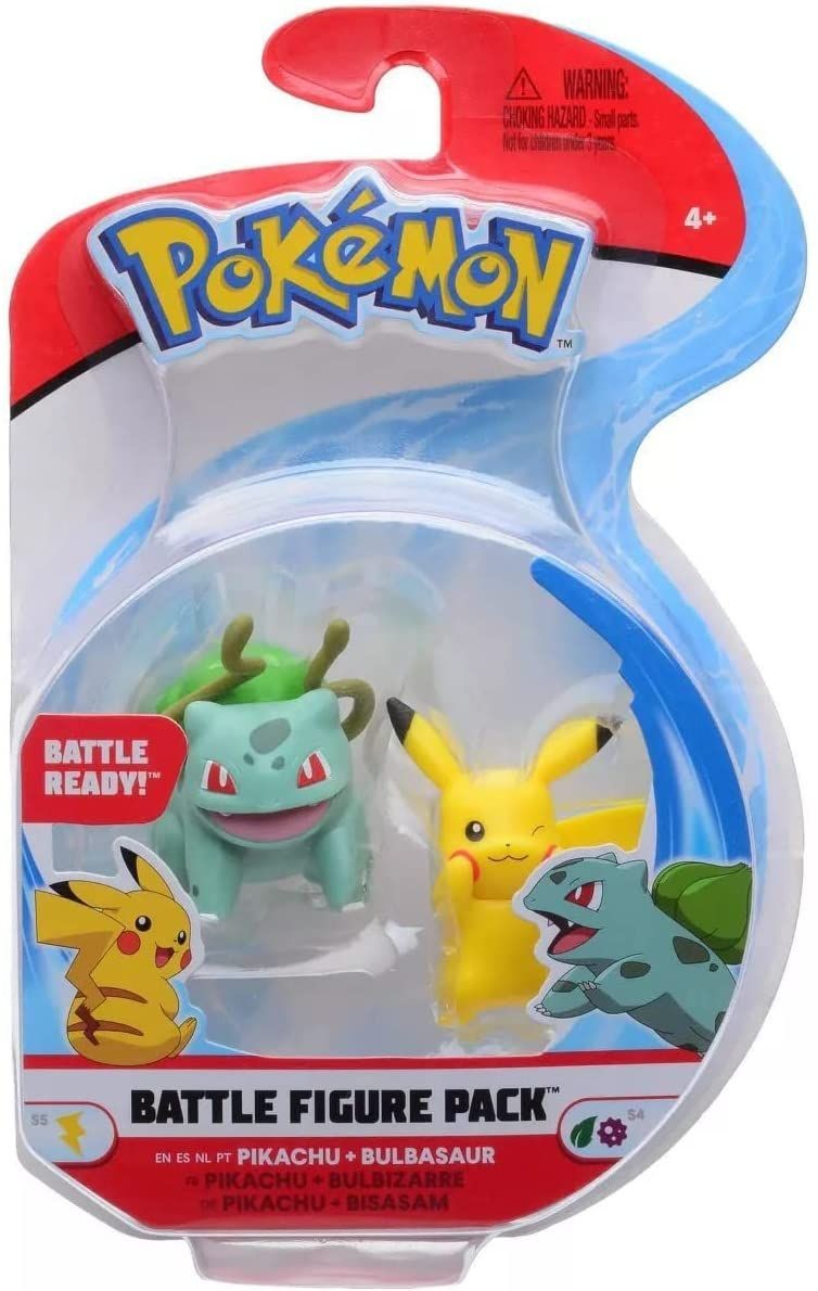 POKEMON Pokemon Figurki Bitewne Pikachu Bulbasaur 2pak Zestaw 0132 0000046294
