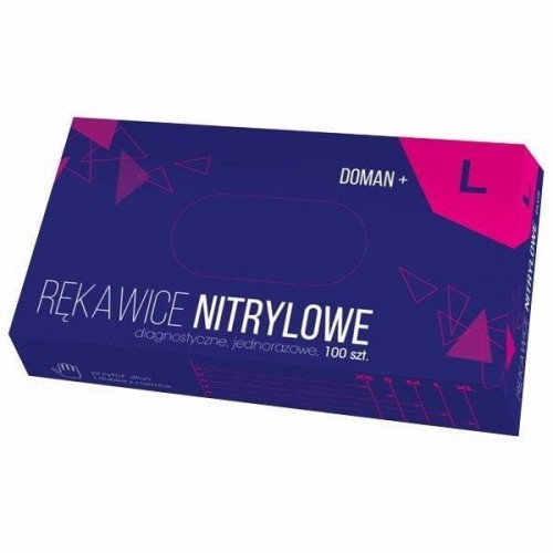 Rękawice Rękawice nitrylowe bezpudrowe L 100 szt.