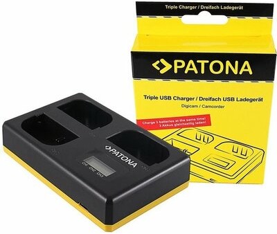 PATONA Ładowarka do akumulatorów Potrójna do LP-E6