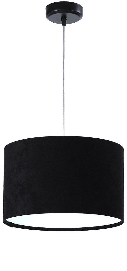 Koncept BPSKONCEPT Lampa wisząca welurowa czarny biały tkanina pcv Gloria 30 BPS 010-007-30CM