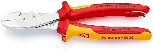 Knipex siła-nóż tnący z oczkami z otworem, długość w mm: 206, 1 sztuki, 74 06 200 T 74 06 200 T