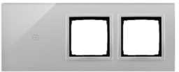 Simon Panel dotykowy Simon 54 Touch DSTR3100/71 3 moduły 1 pole dotykowe otwór na osprzęt Simon 54 otwór na osprzęt Simon 54 srebrna mgła DSTR3100/71