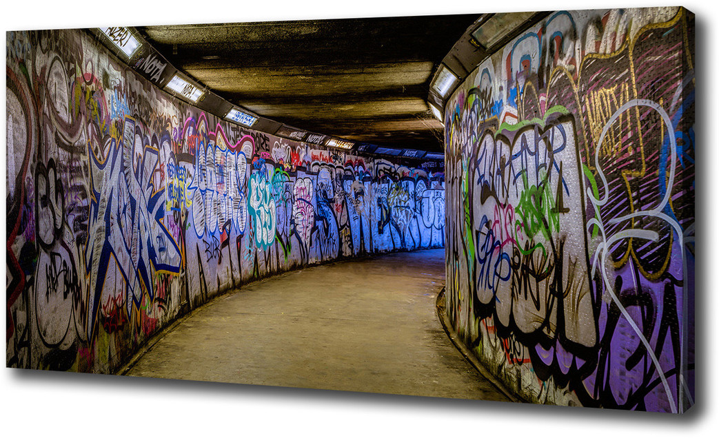 Foto obraz na płótnie Graffiti w metrze