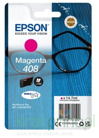 Epson Tusz Nr.408 do WF-C4810 | 1,1tys C13T09J34010 Magenta C13T09J34010