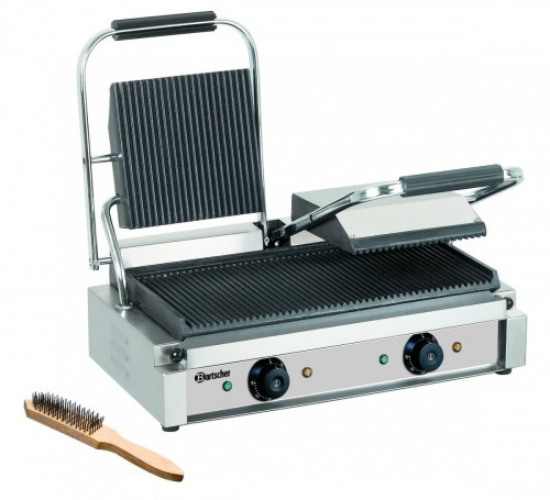 Bartscher Grill kontaktowy podwójny płyty grillowe ryflowane