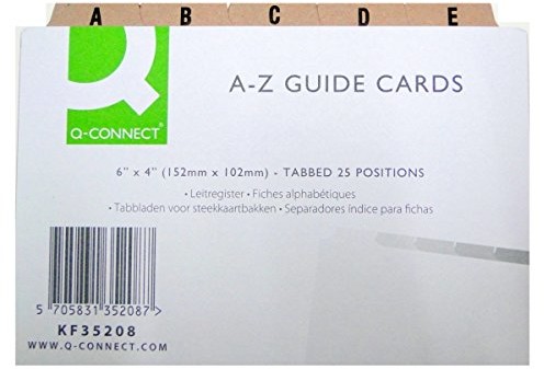 Q-Connect Q Connect 15 x 10 cm A-Z karta przewodnika Buff KF35208