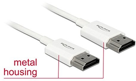 DeLock DeLOCK Kabel High Speed   HDMI z Ethernet  HDMI-A Male > HDMI-A Male 3d 4 K 4,5 m Aktywny Slim High Quality 85139