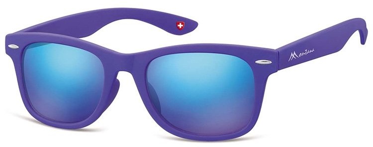 Montana Okulary przeciwsłoneczne Lustrzanki dziecięce nerdy wayfarer 965F fioletowe matowe 965F