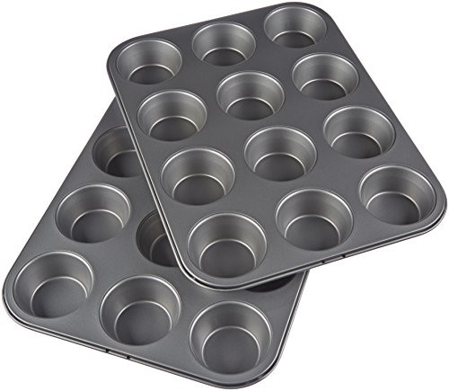 AmazonBasics Carbon Steel Muffin Pan  2-Pack 79024