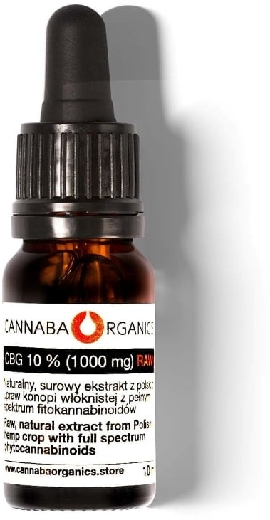 Cannaba Organics buteleczka 10 ml oleju 10% CBG (1000 mg) z chlorofilem