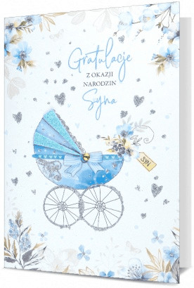 Karnet HM200 gratulacje narodziny syn