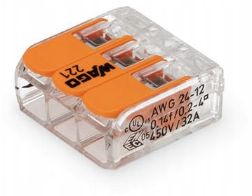 Wago Szybkozłączka złączka uniwersalna 3x4mm 1szt