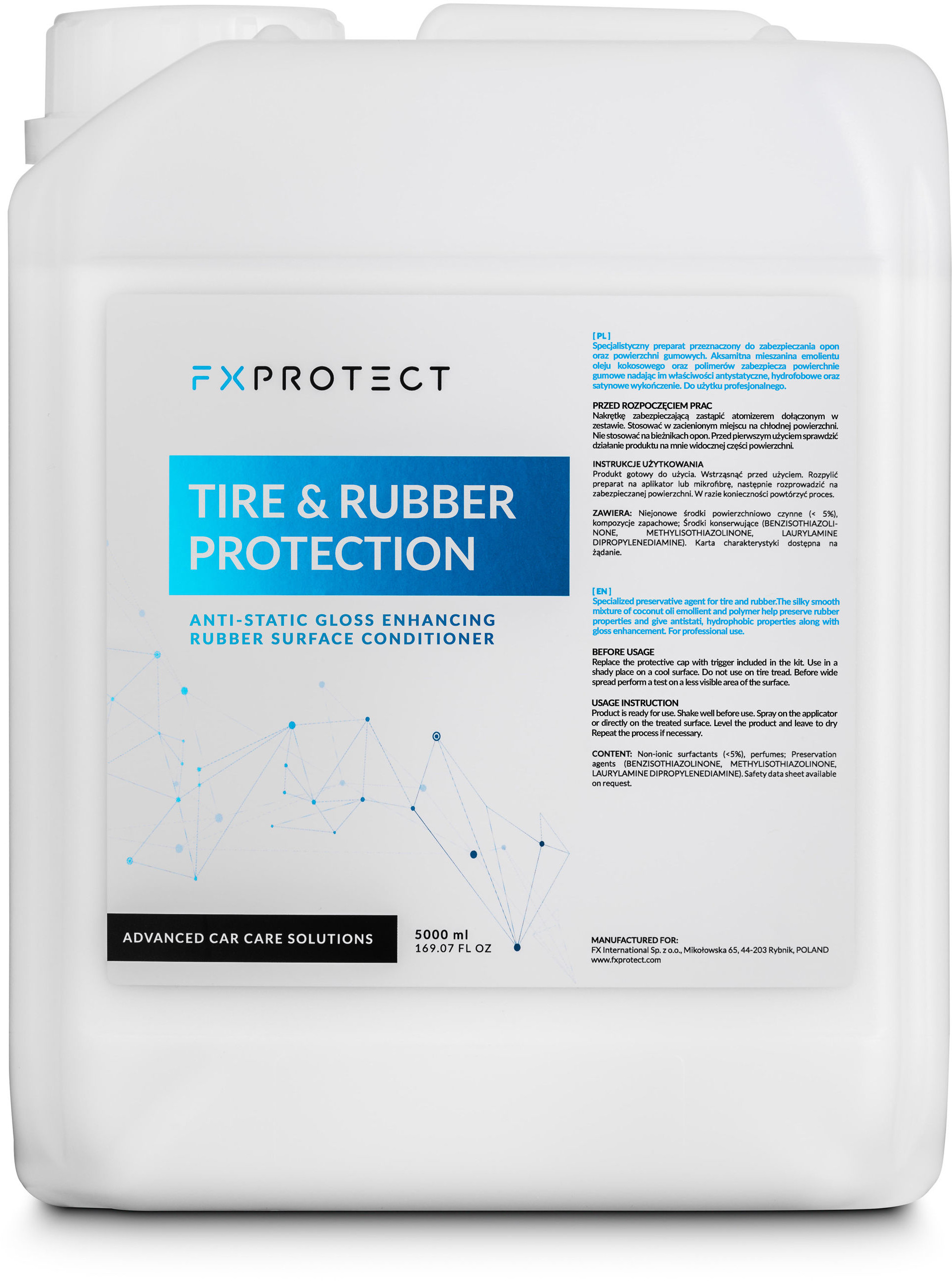 Fx protect FX Protect Tire & Rubber Protection  dressing do opon i powierzchni gumowych, satynowe wykończenie 5l FX000065