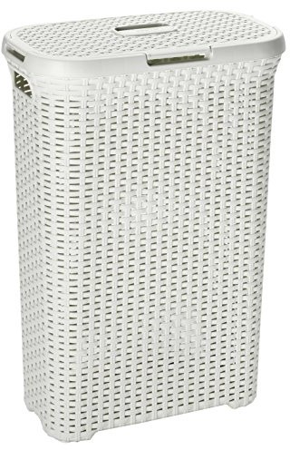 Curver 00709 885 00 pudełko na pranie Style, 40 L, kremowy, kremowy, 44.7 x 26.5 x 61.2 cm 193010