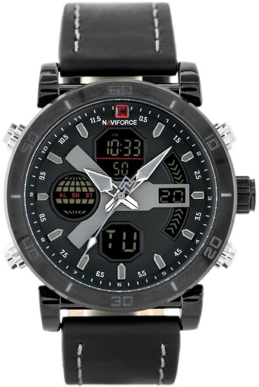 Naviforce ZEGAREK MĘSKI NAVIFORCE - NF9132 (zn073b) - black/grey + box NF9132 BGYB