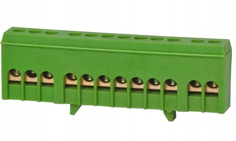 Listwa Zerowa 12-MODUŁOWA 12X16MM2 Zielona IP20