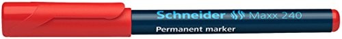 Schneider Permanent-marker Maxx 240, Cap wyłączania ink, grubość kreski, 1  2 MM,, czerwony P124002x10