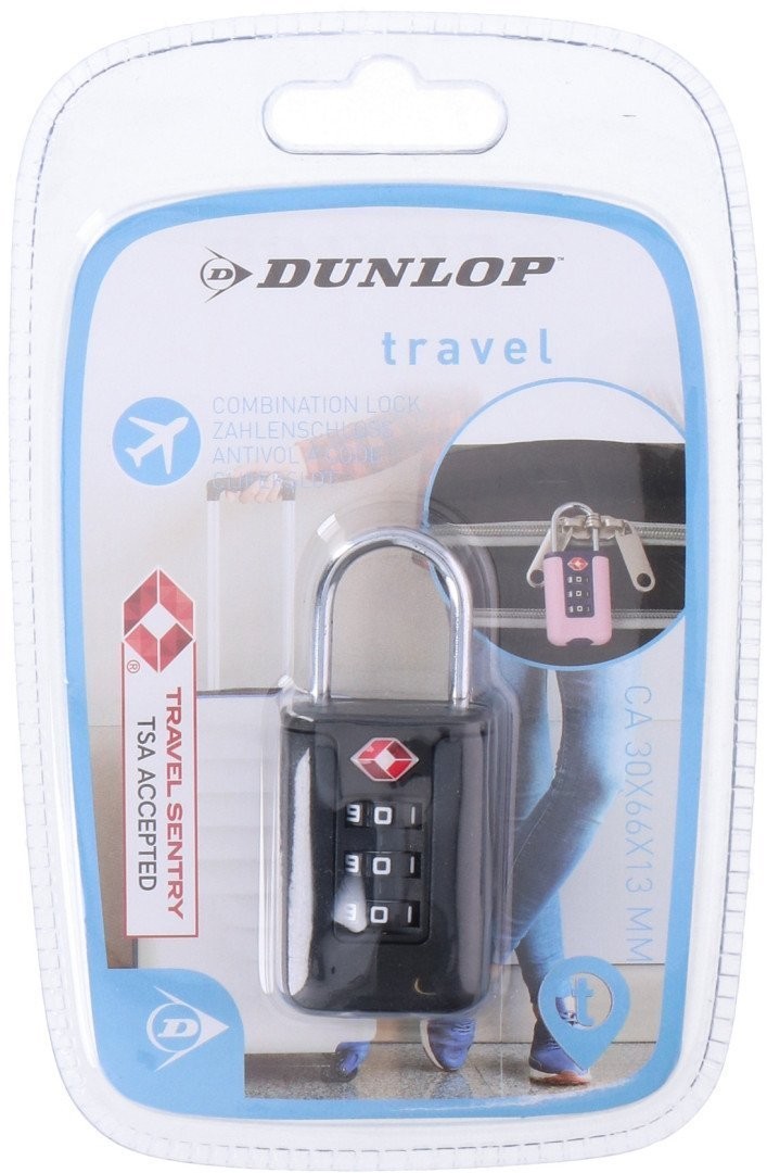 Dunlop Kłódka na szyfr do bagażu walizki z systemem TSA Dunlop E-10277-BLU