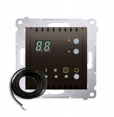 Simon 54 Regulator temp z wyświetl czuj zew Brąz
