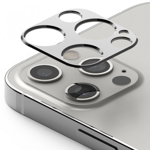 Rearth Nakładka na aparat Ringke Styling iPhone 12 Pro, srebrna 8809758108547