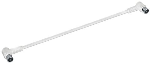 Axing sak04102 °F-QuickFix przewód krosowy 40 cm kabel koncentryczny z wtykiem kątowym f-biały