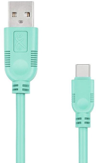 EXC Kabel USB 2.0 eXc WHIPPY USB A M USB 3.1 TYPU C M 5-pin 2m miętowy 5901687939421