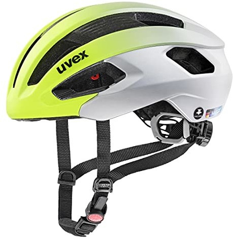 UVEX rise cc Tocsen, kask rowerowy unisex-dorosły, neon yellow - silver mat, 52-56 cm 0115