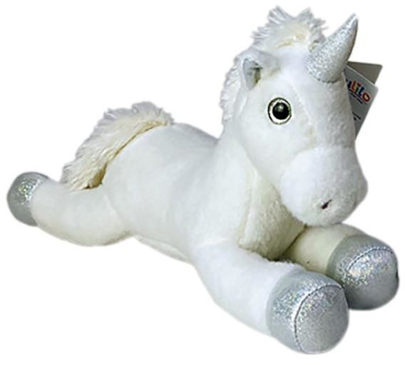 Axiom Maskotka Jednorożec Kaja leżącu różowy/biały  37cm
