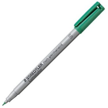 Staedtler 311 Lumocolor zestaw 10 cienkopisów uniwersalnych, końcówka S, średnica ok. 0.4 mm, niepermanentne, w opakowaniu kartonowym, zielony 311-5
