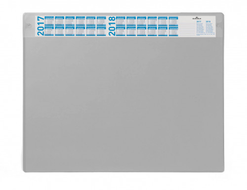 Durable Podkład na biurko z przezroczystą okładką i kalendarzem 650 x 520mm szary 7205-1