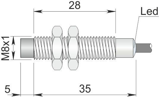 ORNO indukcyjny 8 mm SI8-DCE3 PNP NO S I08000099