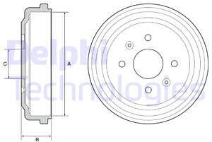 DELPHI Bęben hamulcowy BF548 BF548