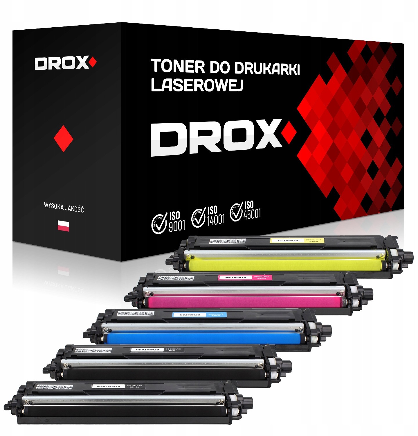 5x tonery Cmy 2BK TN247 TN243 Brother DCP-L3510CDW