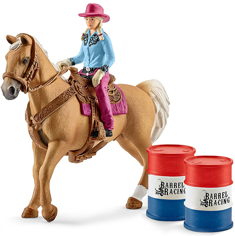 Schleich Kowbojka w wyścigu przez beczki 41417