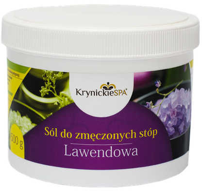 KrynickieSPA Bio-life cosmetics sól do zmęczonych stóp lawendowa 500 g