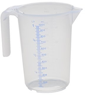 hünersdorff hünersdorff dzbanek z miarką przezroczysty/niebieski 1000 ml przezroczysty 936500