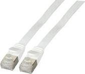 EFB Kabel płaski RJ45 U FTP kat 6A PVC 2 m biały K5545WS.2