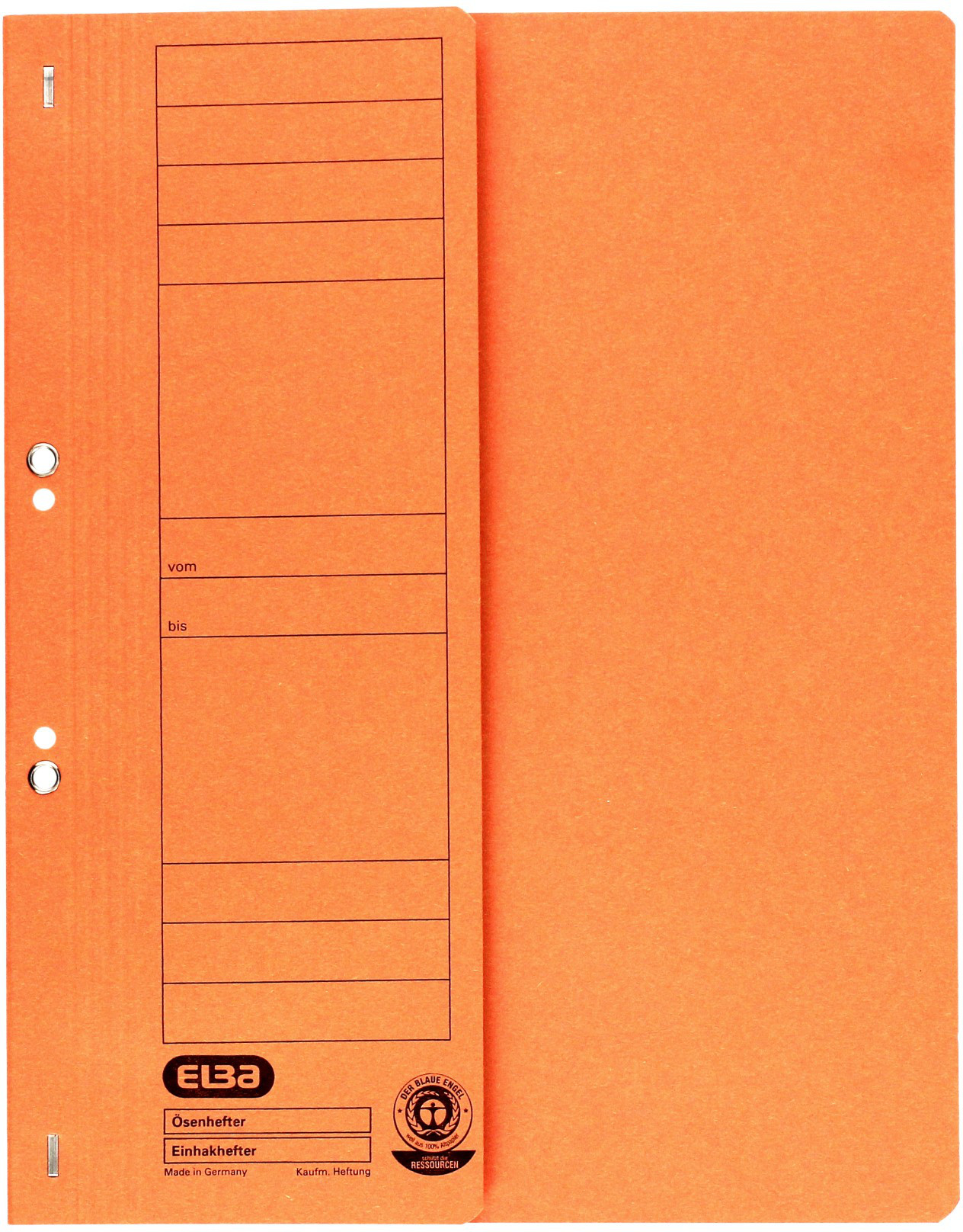Elba Skoroszyt oczko A4 1/2 pomarańczowy 21451