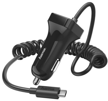 Hama Ładowarka samochodowa USB-C 2.4A Czarny 183243+ 40 zł na dzień dobry w Klubie MediaMarkt ! 183243