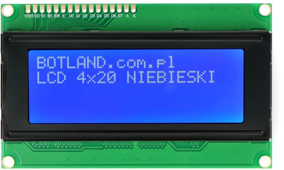 justPi Wyświetlacz LCD 4x20 znaków niebieski - justPi JUS-19734