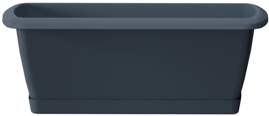 Prosperplast RESPANA SET Doniczka z podstawką antracyt ISE900P